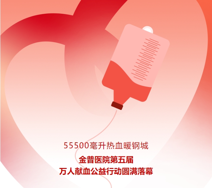 55500毫升热血暖钢城！！！w66.com医院第五届万人献血公益行动圆满闭幕